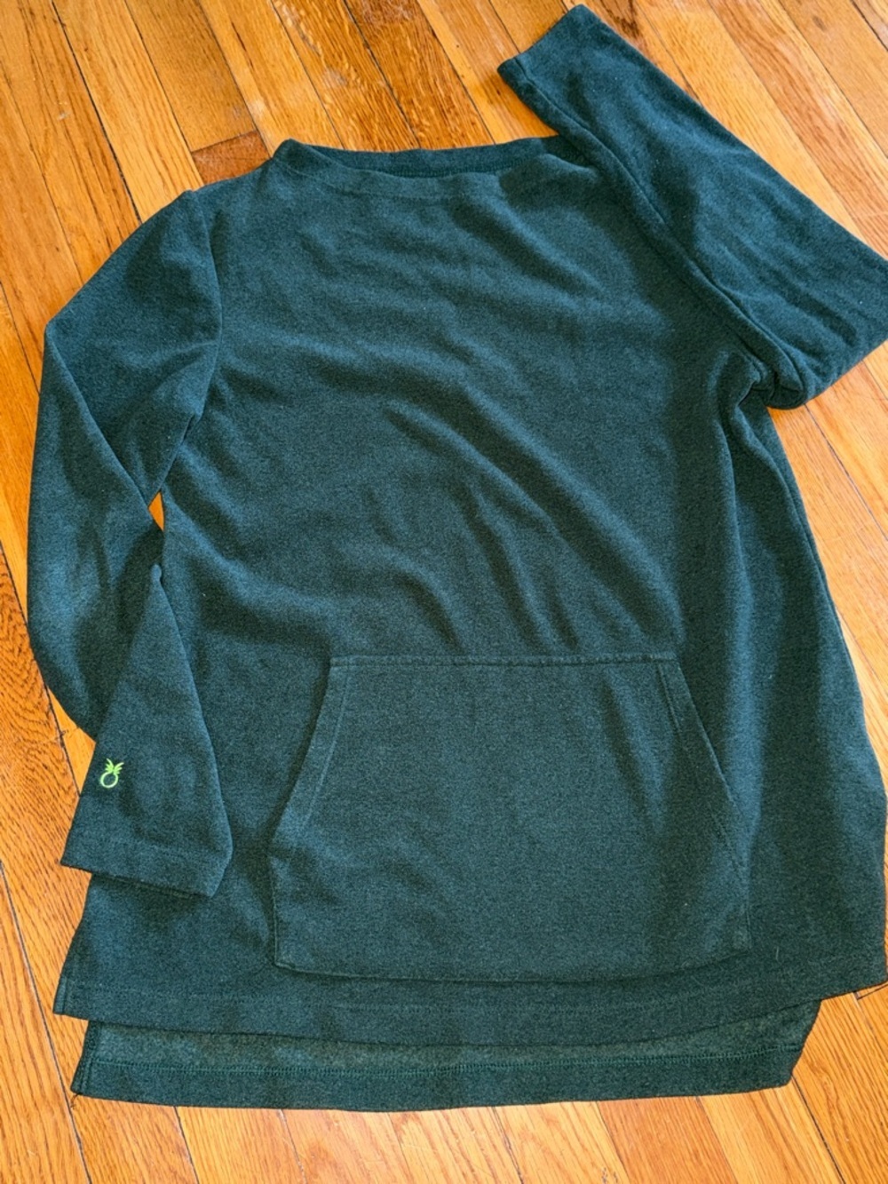 Dudley Stephens highland terry fleece boatneck Teal green Pullover size L